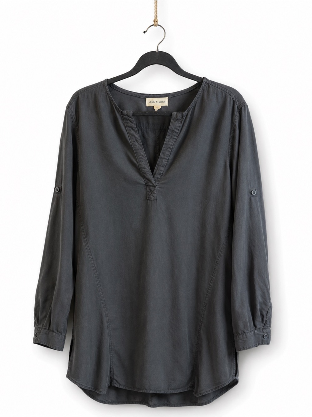 Cloth and Stone Black Long Sleeve Tunic Dress Size Medium